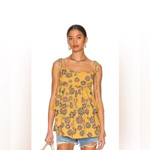 Free People Women's Yellow Indigo Molly Tunic
